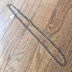 Long metal chain necklace